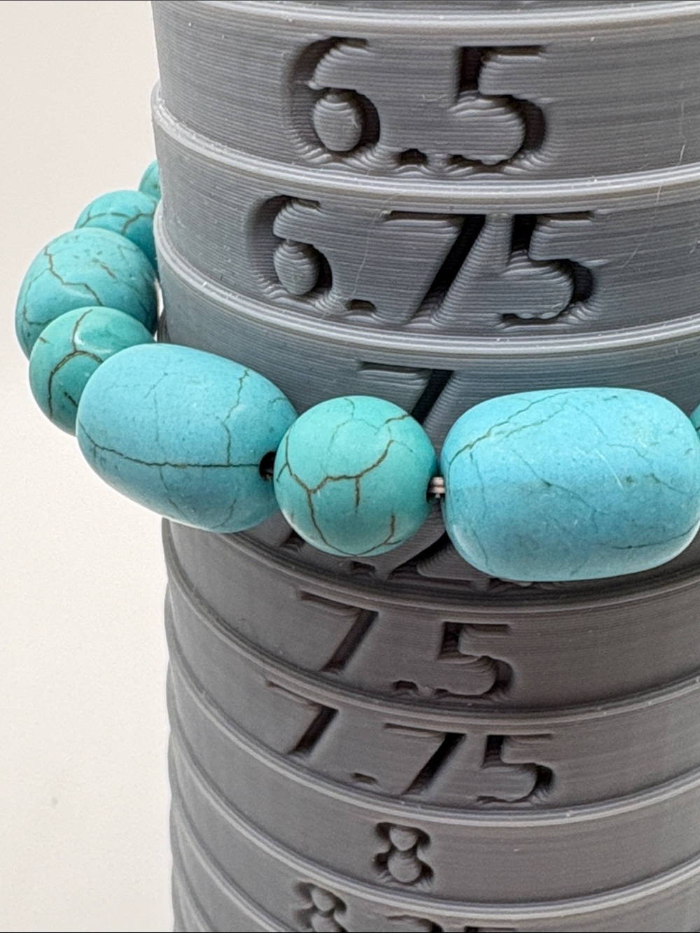 Turquoise Beaded Stretch Bracelet Size 7”